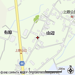 青森県青森市上野山辺周辺の地図