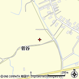 青森県青森市新町野（菅谷）周辺の地図