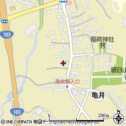 青森県青森市横内亀井141周辺の地図