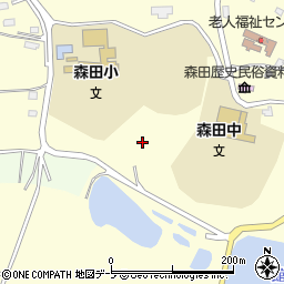 青森県つがる市森田町森田屏風山2-120周辺の地図