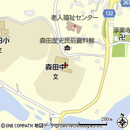 青森県つがる市森田町森田屏風山2-1周辺の地図