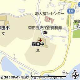 青森県つがる市森田町森田屏風山2-97周辺の地図