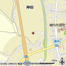 青森県青森市横内神田周辺の地図