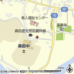 青森県つがる市森田町森田屏風山2-91周辺の地図