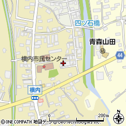 青森県青森市横内亀井45周辺の地図