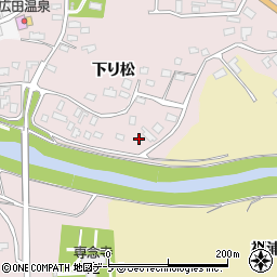 青森県五所川原市広田下り松8周辺の地図