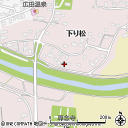 青森県五所川原市広田下り松15周辺の地図