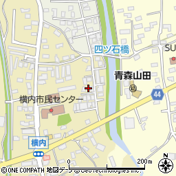 青森県青森市横内亀井43周辺の地図