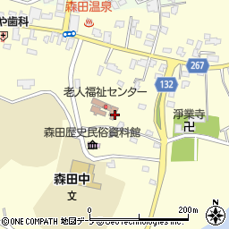 青森県つがる市森田町森田屏風山2-84周辺の地図