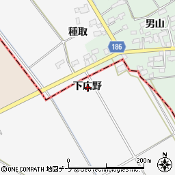 青森県北津軽郡鶴田町廻堰下広野周辺の地図