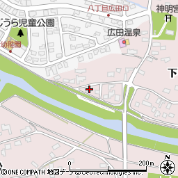 青森県五所川原市広田下り松41周辺の地図