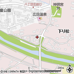 青森県五所川原市広田下り松24周辺の地図