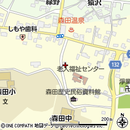 青森県つがる市森田町森田屏風山2-159周辺の地図
