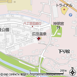 青森県五所川原市広田下り松111周辺の地図