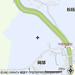 青森県青森市牛館（岡部）周辺の地図
