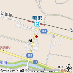 鳴沢郵便局周辺の地図