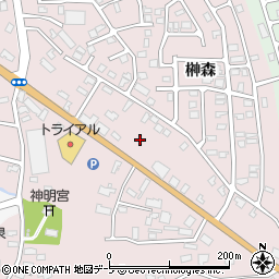 青森県五所川原市広田榊森周辺の地図