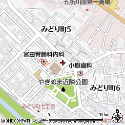 五所川原みどり町郵便局周辺の地図