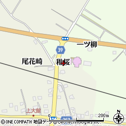 青森県つがる市森田町床舞稚桜周辺の地図