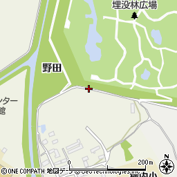 青森県青森市野尻野田周辺の地図
