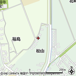 青森県つがる市柏桑野木田松山周辺の地図