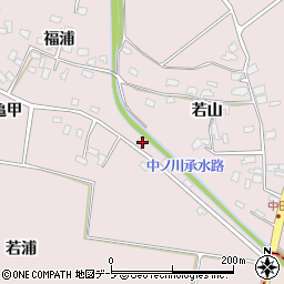 青森県つがる市森田町中田亀甲33周辺の地図