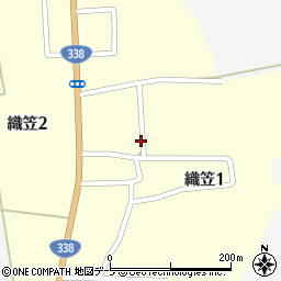 青森県三沢市織笠周辺の地図