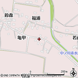 青森県つがる市森田町中田亀甲12周辺の地図