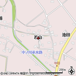 青森県つがる市森田町中田若山周辺の地図