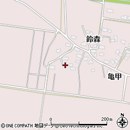 青森県つがる市森田町中田亀甲20周辺の地図