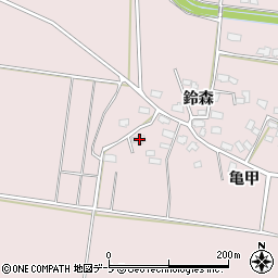 青森県つがる市森田町中田亀甲24周辺の地図