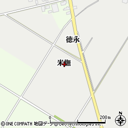青森県つがる市木造福原米撫周辺の地図