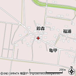 青森県つがる市森田町中田亀甲17周辺の地図
