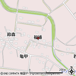 青森県つがる市森田町中田福浦周辺の地図