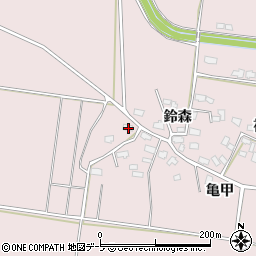 青森県つがる市森田町中田亀甲19周辺の地図