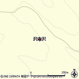 青森県青森市浪岡大字大釈迦沢内沢周辺の地図