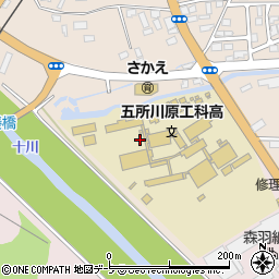 青森県立五所川原工業高等学校周辺の地図