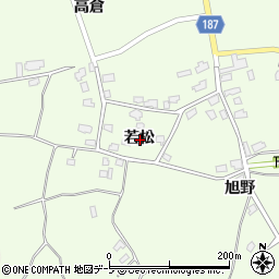 青森県つがる市木造三ツ館若松周辺の地図