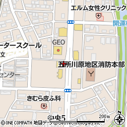 ワークマン五所川原店駐車場周辺の地図
