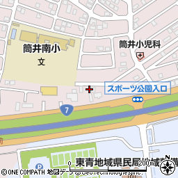 カーセブン　青森筒井店周辺の地図