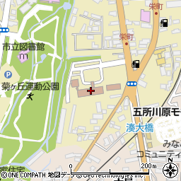 青森県五所川原合同庁　舎夜間休日災害緊急用周辺の地図