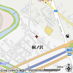青森県青森市駒込桐ノ沢周辺の地図