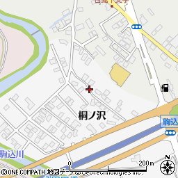 青森県青森市駒込（桐ノ沢）周辺の地図