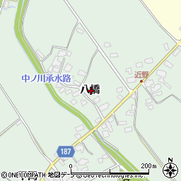 青森県つがる市木造菊川八橋周辺の地図