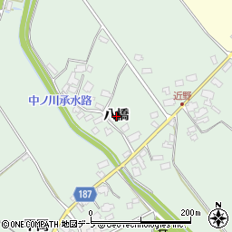 青森県つがる市木造菊川（八橋）周辺の地図