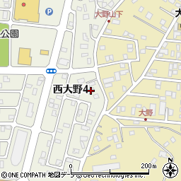 青森県青森市西大野4丁目13-6周辺の地図