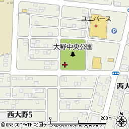 大野中央公園トイレ周辺の地図