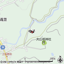 青森県五所川原市松野木中子周辺の地図