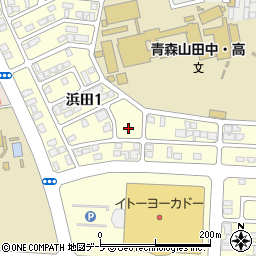 青森県青森市浜田板橋周辺の地図