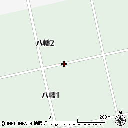 青森県三沢市八幡周辺の地図